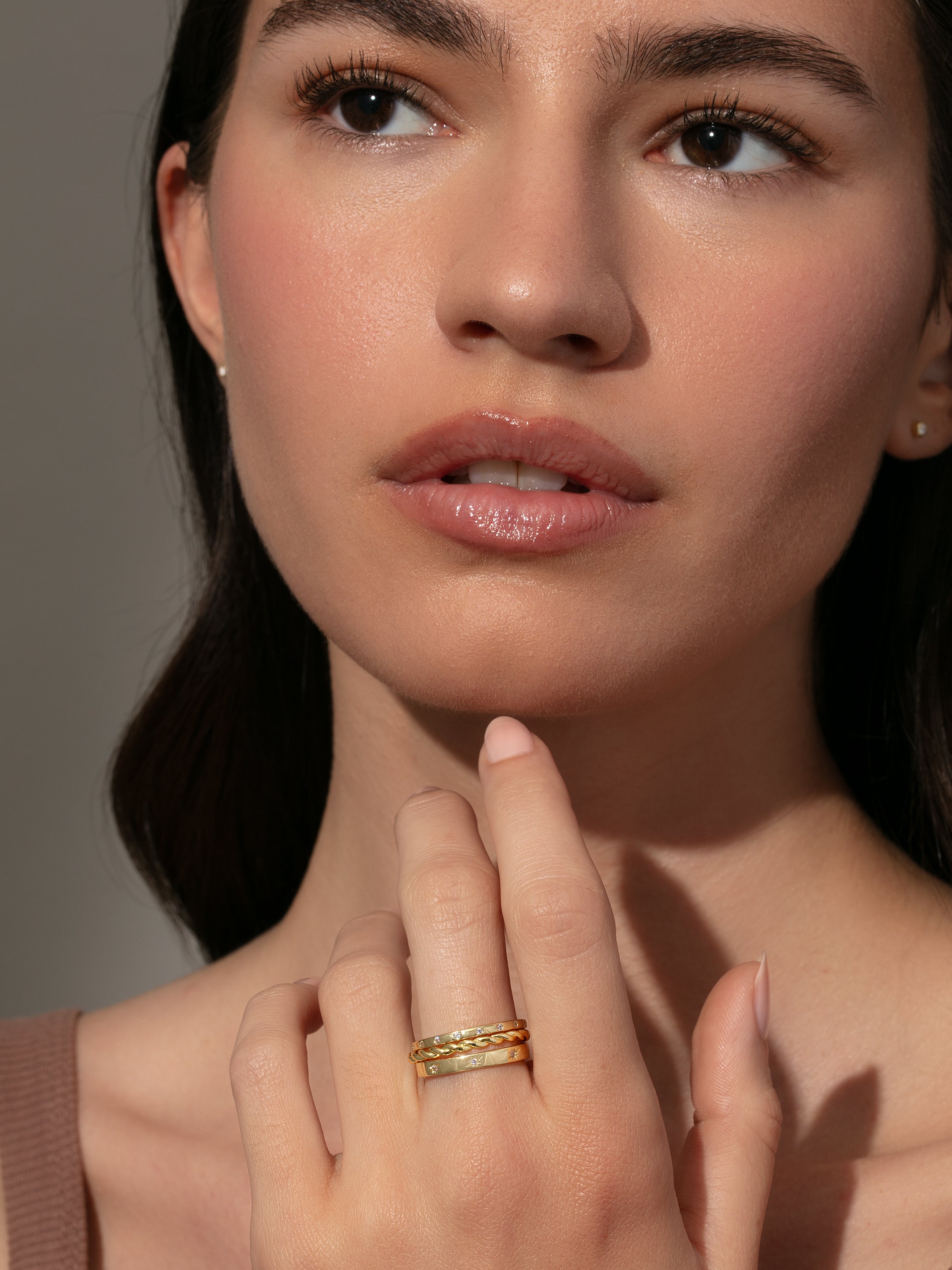 Triad Everyday Ring Set of Three in Gold Uncommon James