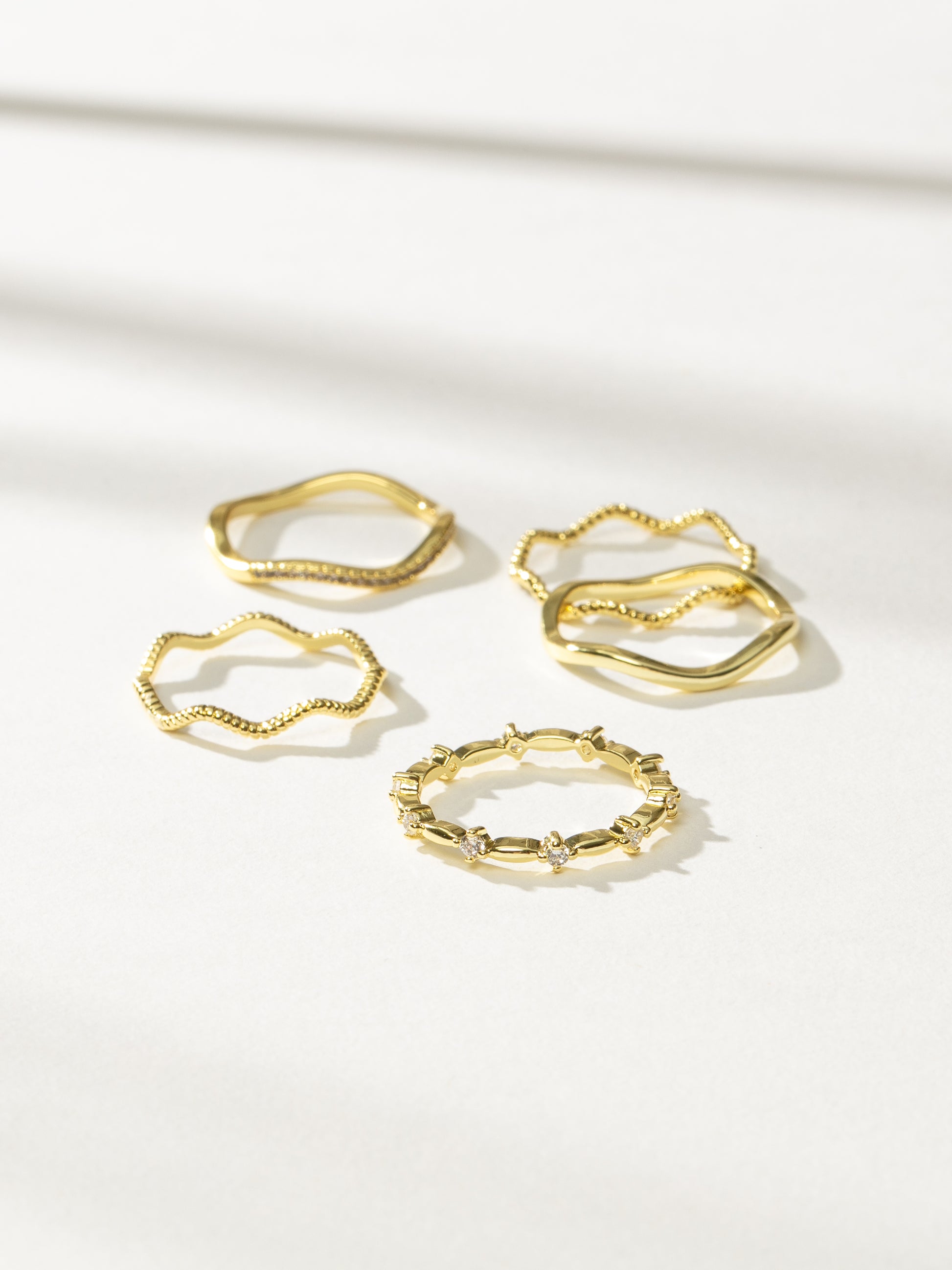 Vintage 5 Layered Ring Set | Gold | Product Image 2 | Uncommon James