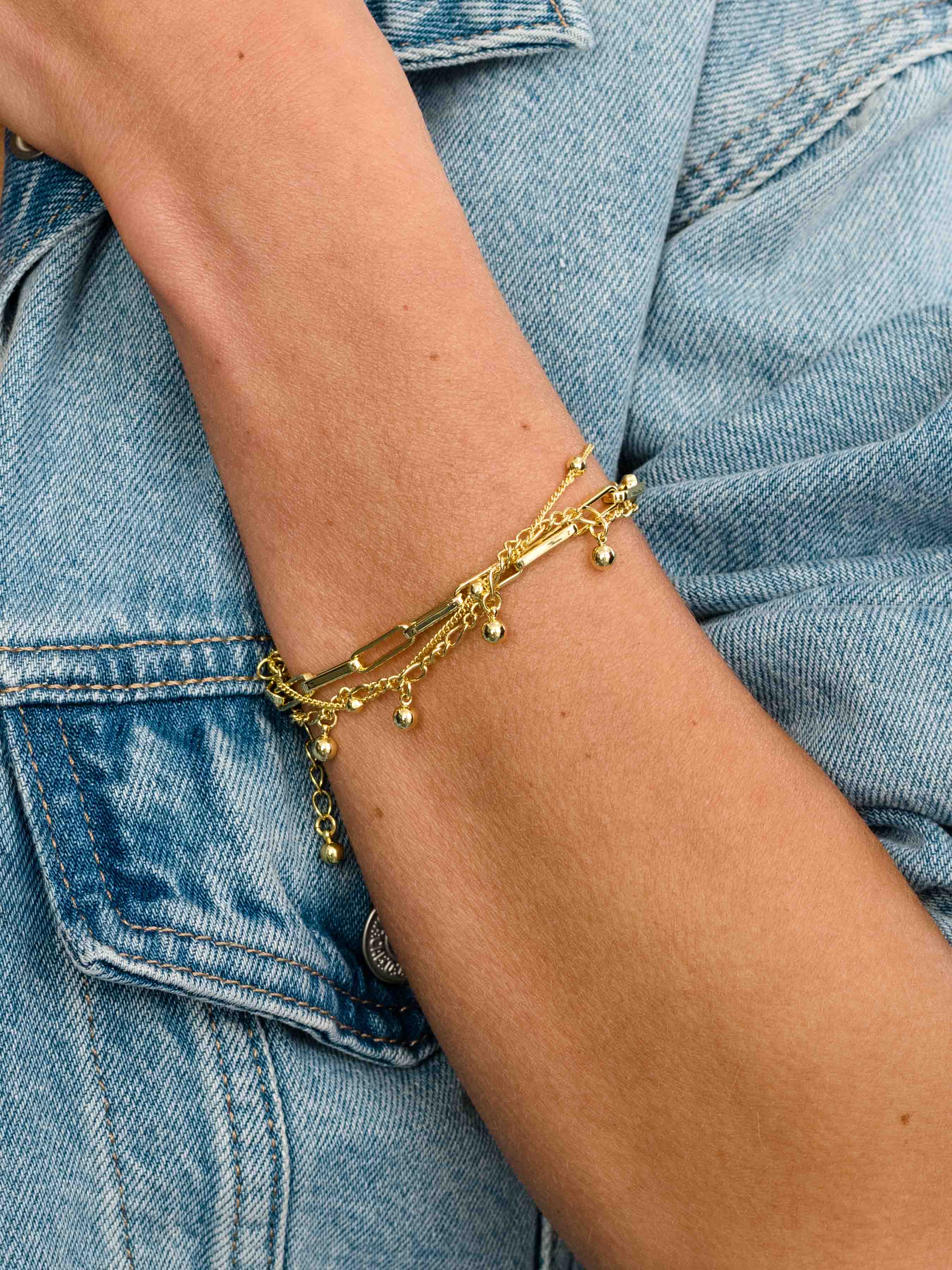 Hollis Statement Rope Chain Bracelet in Gold | Uncommon James