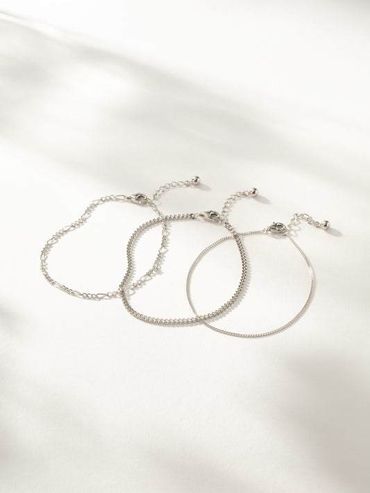 Mini Gilded Bracelets | Sterling Silver | Product Image | Uncommon James