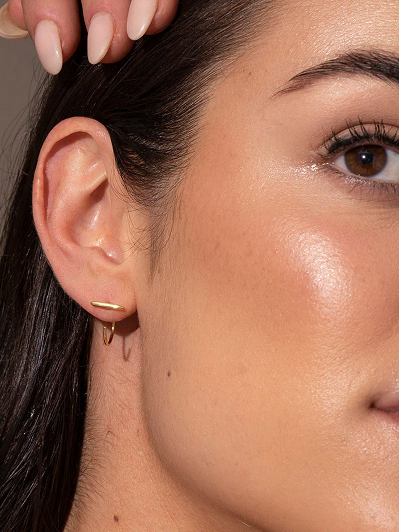 Bar Ear Jacket Earrings in Gold Uncommon James - Main Image