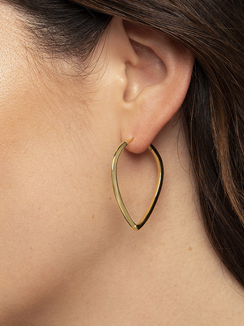 Call Me Hoop Earrings | Gold | Model Image | Uncommon James