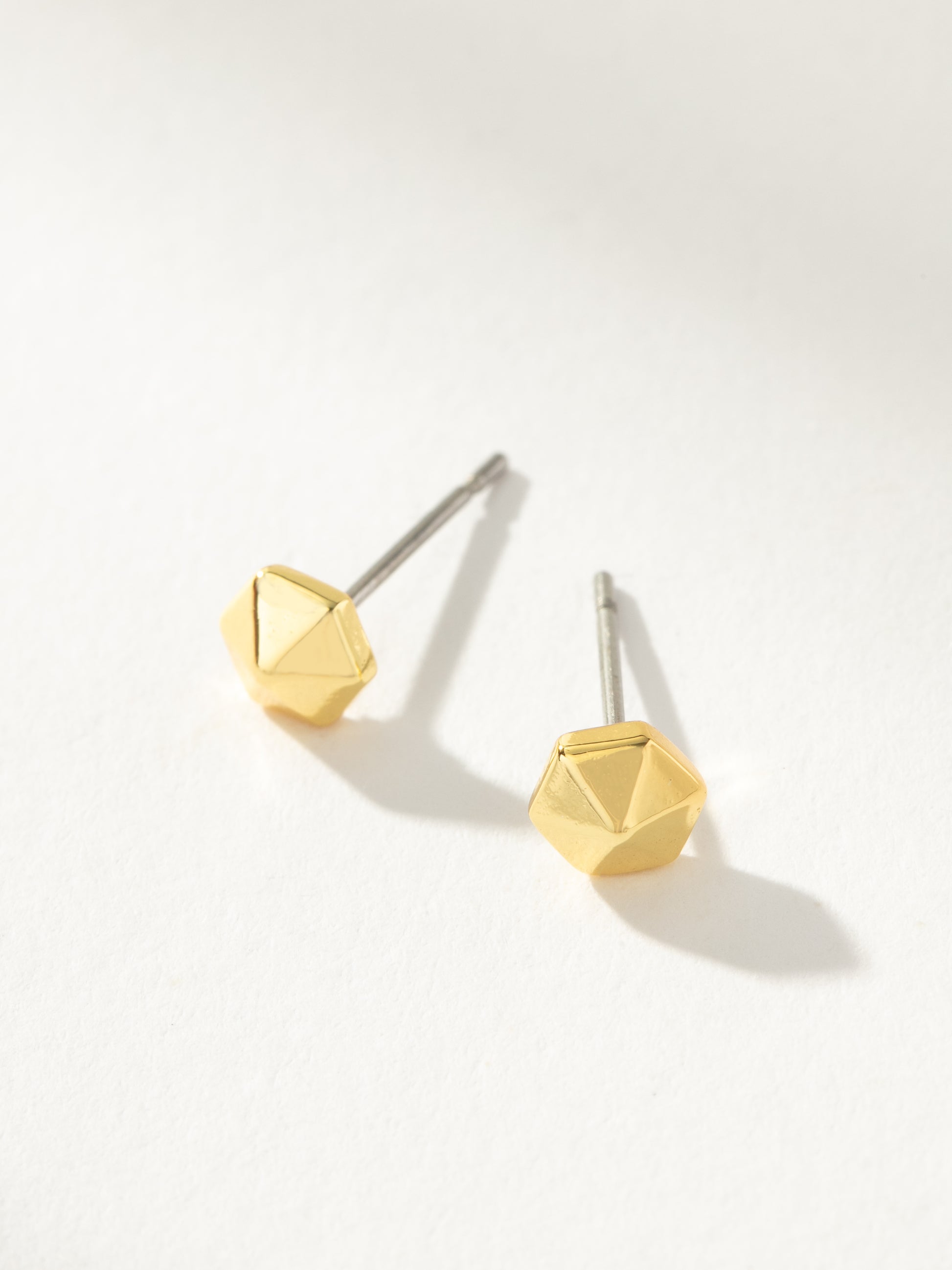 Pyramid Stud Earrings | Gold | Product Image | Uncommon James