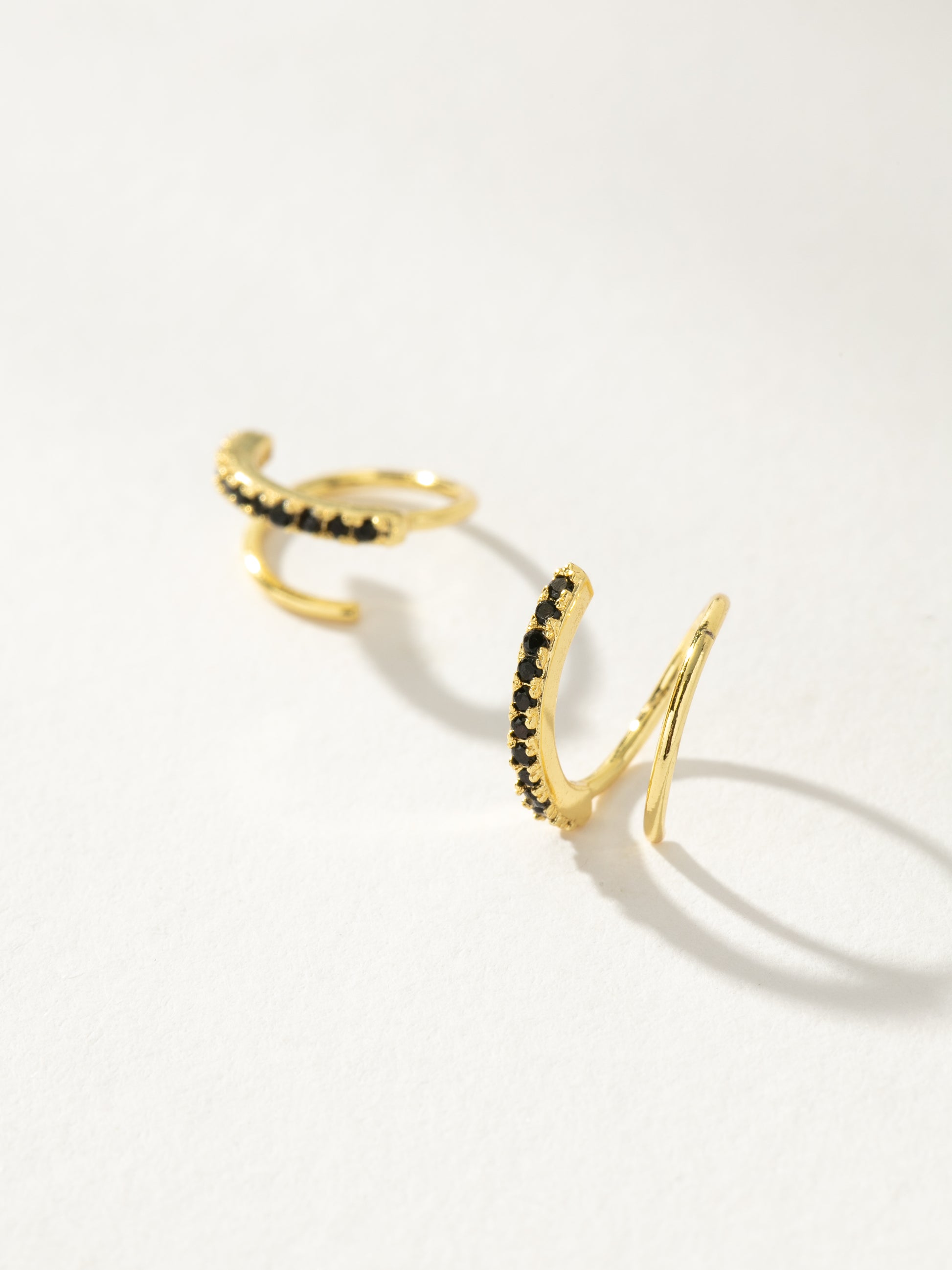 Seeing Double Earrings | Gold Black | Product Image | Uncommon James