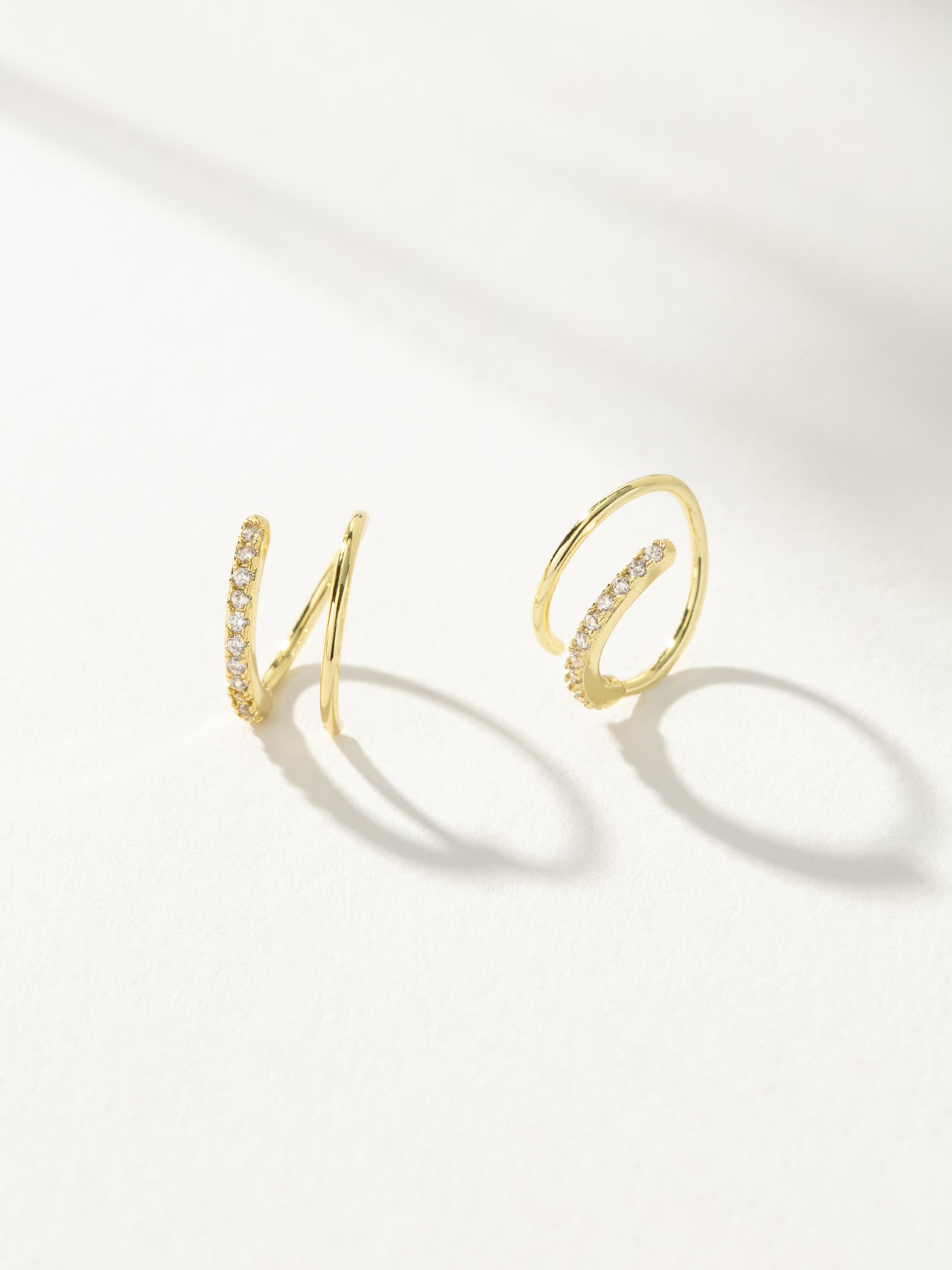 Seeing Double Earrings | Gold Clear | Product Image | Uncommon James