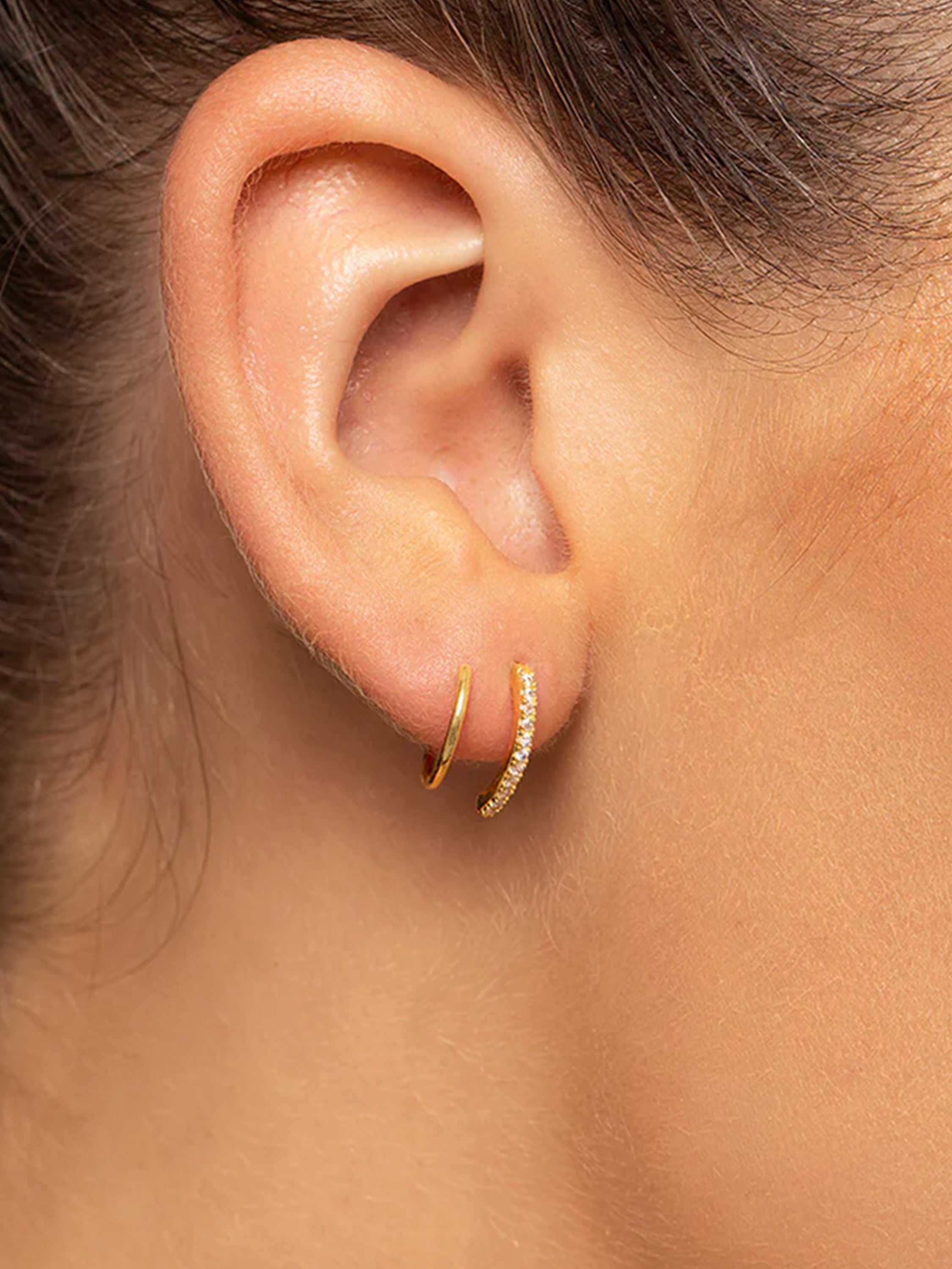 Seeing Double Spiral Hoop Earrings in Gold | Uncommon James