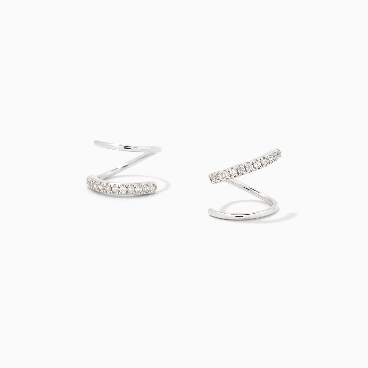 Seeing Double Earrings | Clear Sterling Silver | Product Detail Image | Uncommon James