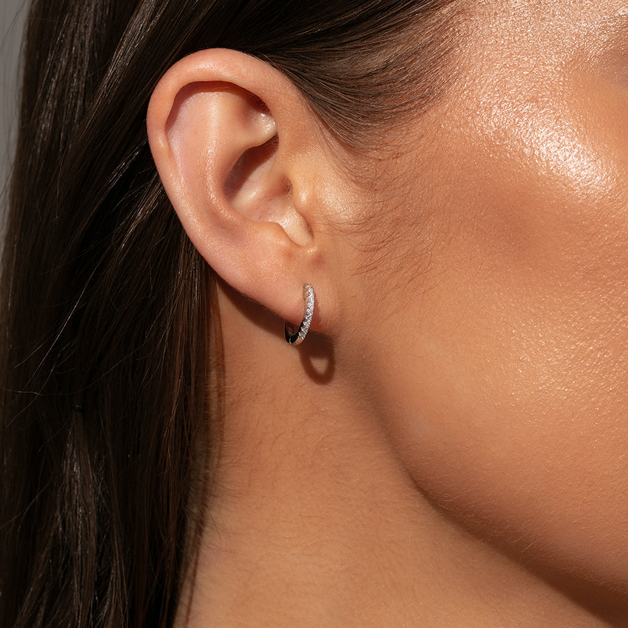 Tiny Hollow Hoop Earrings – STONE AND STRAND