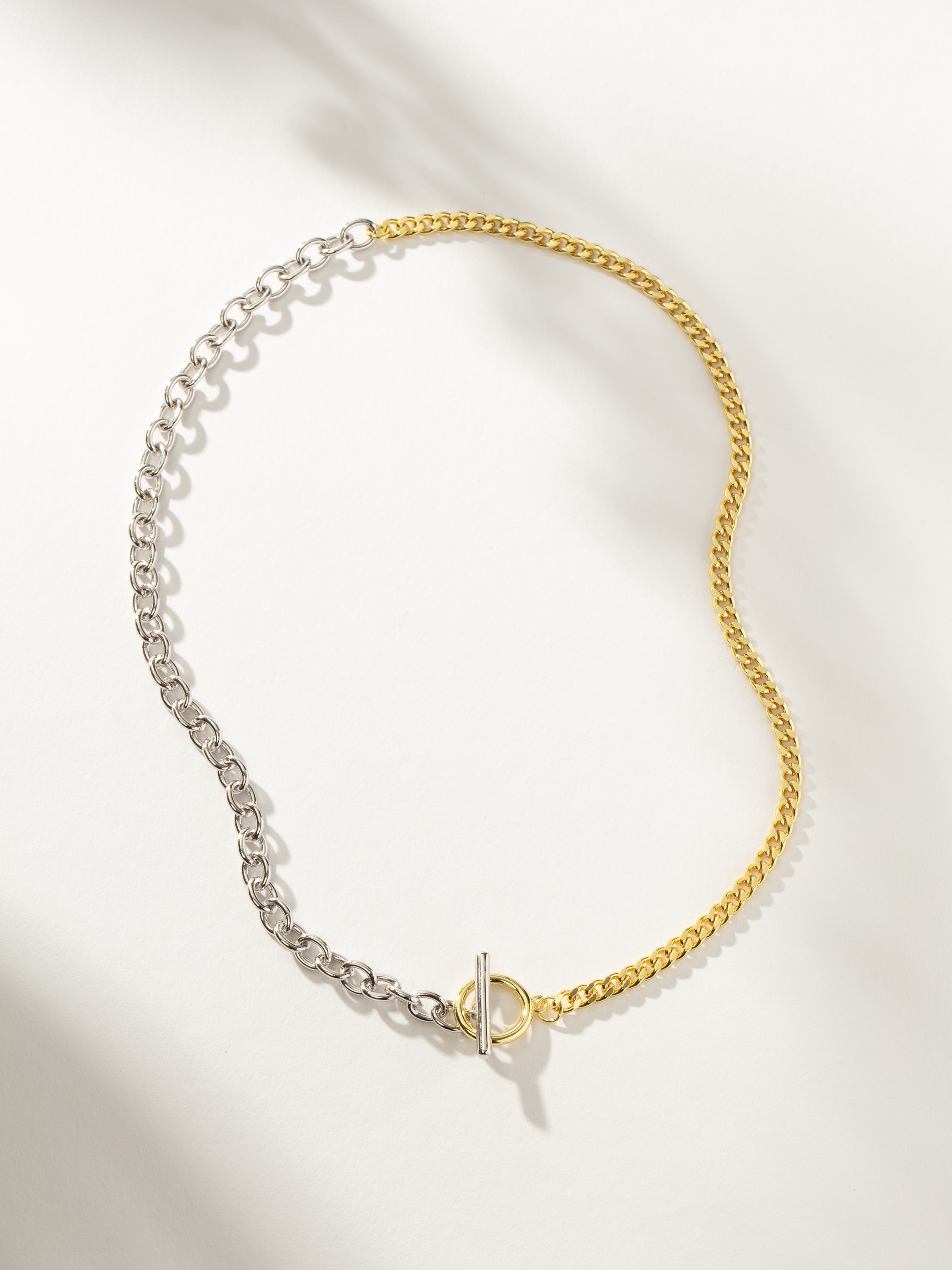Mixed Up Silver and Gold Double Chain Necklace | Uncommon James