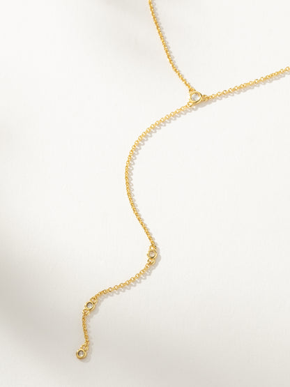 ["Soft Touch Lariat Necklace ", " Gold ", " Product Detail Image ", " Uncommon James"]