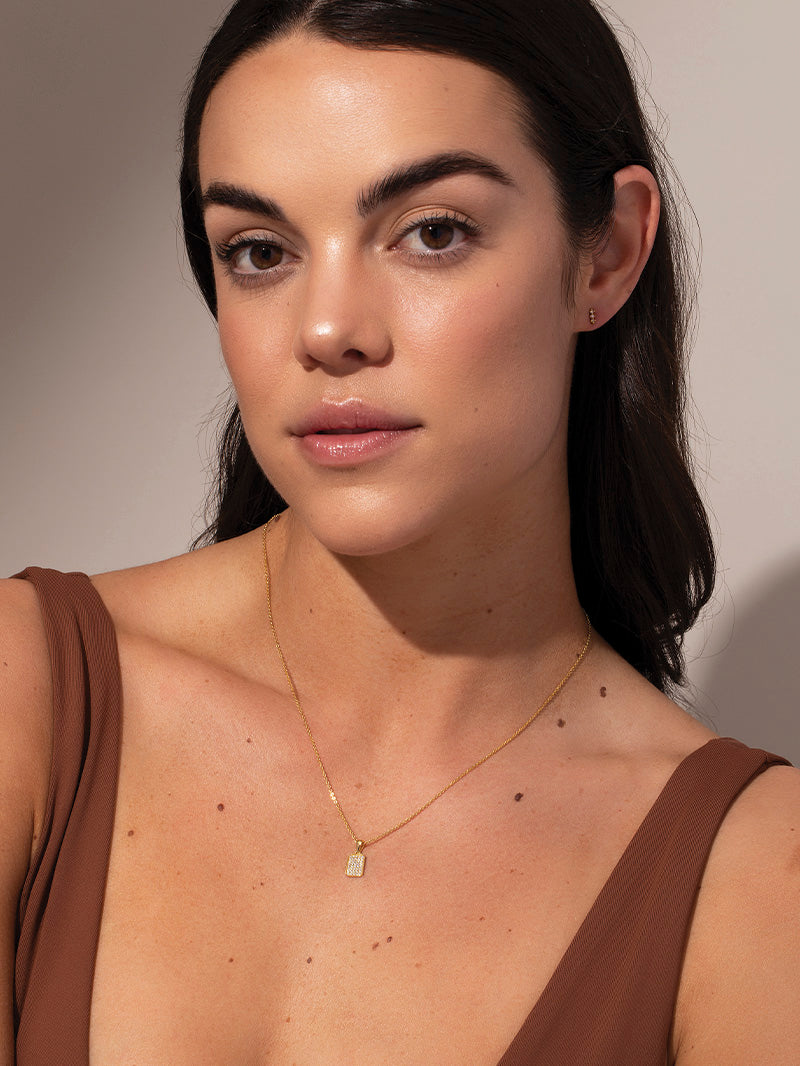 Shiner Necklace | Gold | Model Image | Uncommon James