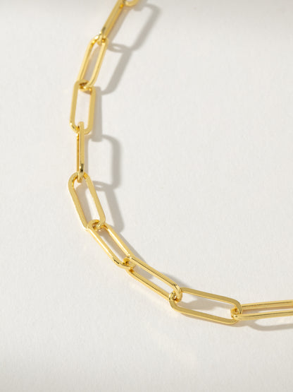 ["Thin Linked Up Necklace ", " Gold Mid ", " Product Detail Image ", " Uncommon James"]