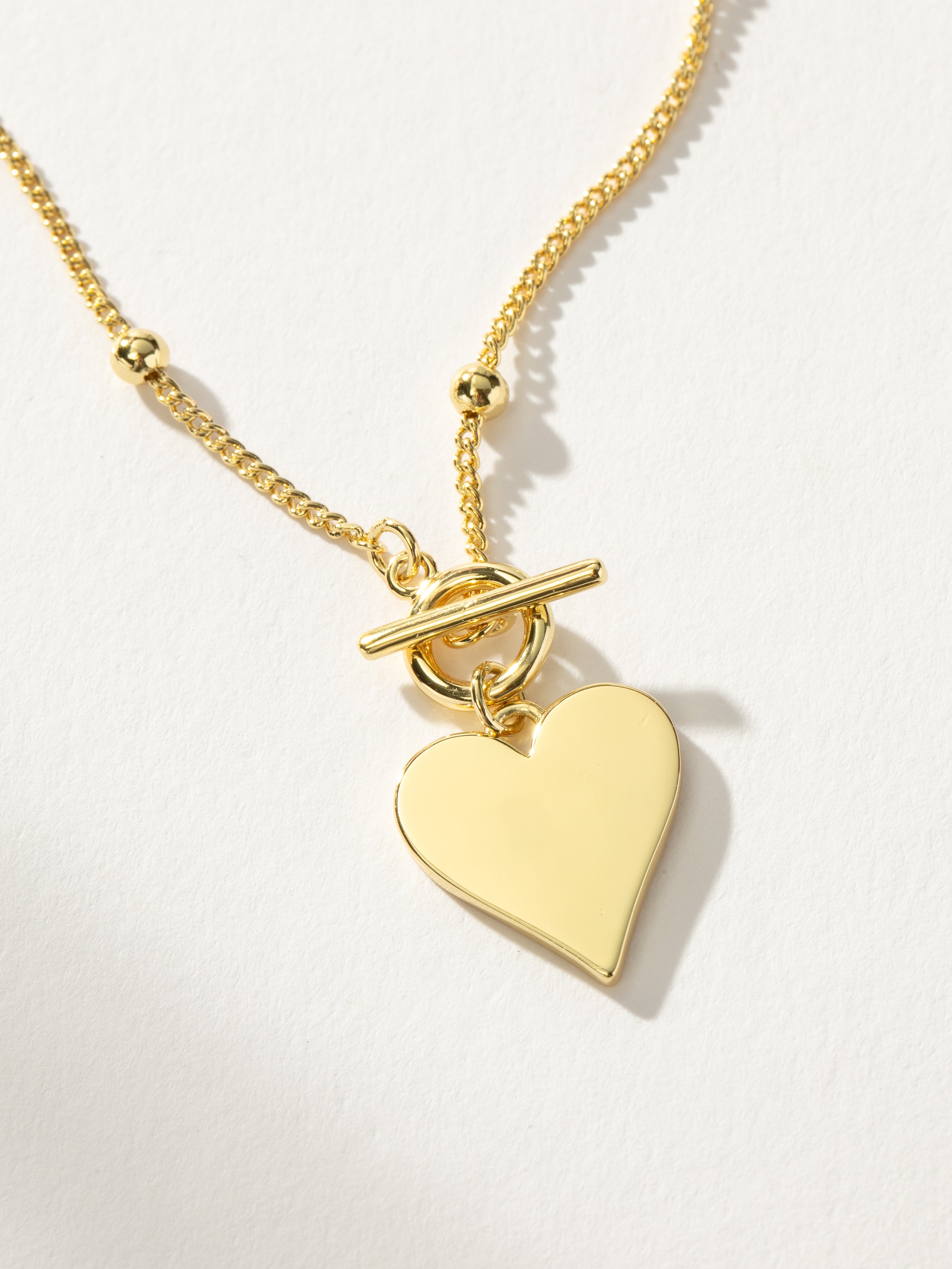 Gold Touch of Love Dainty Chain and Heart Necklace Uncommon James