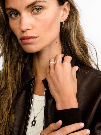 ["Sur 2.0 Necklace ", " Sterling Silver ", " Model Image ", " Uncommon James"]