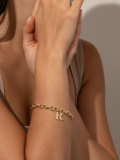 ["Remember Me Bracelet ", " Gold ", " Model Image ", " Uncommon James"]