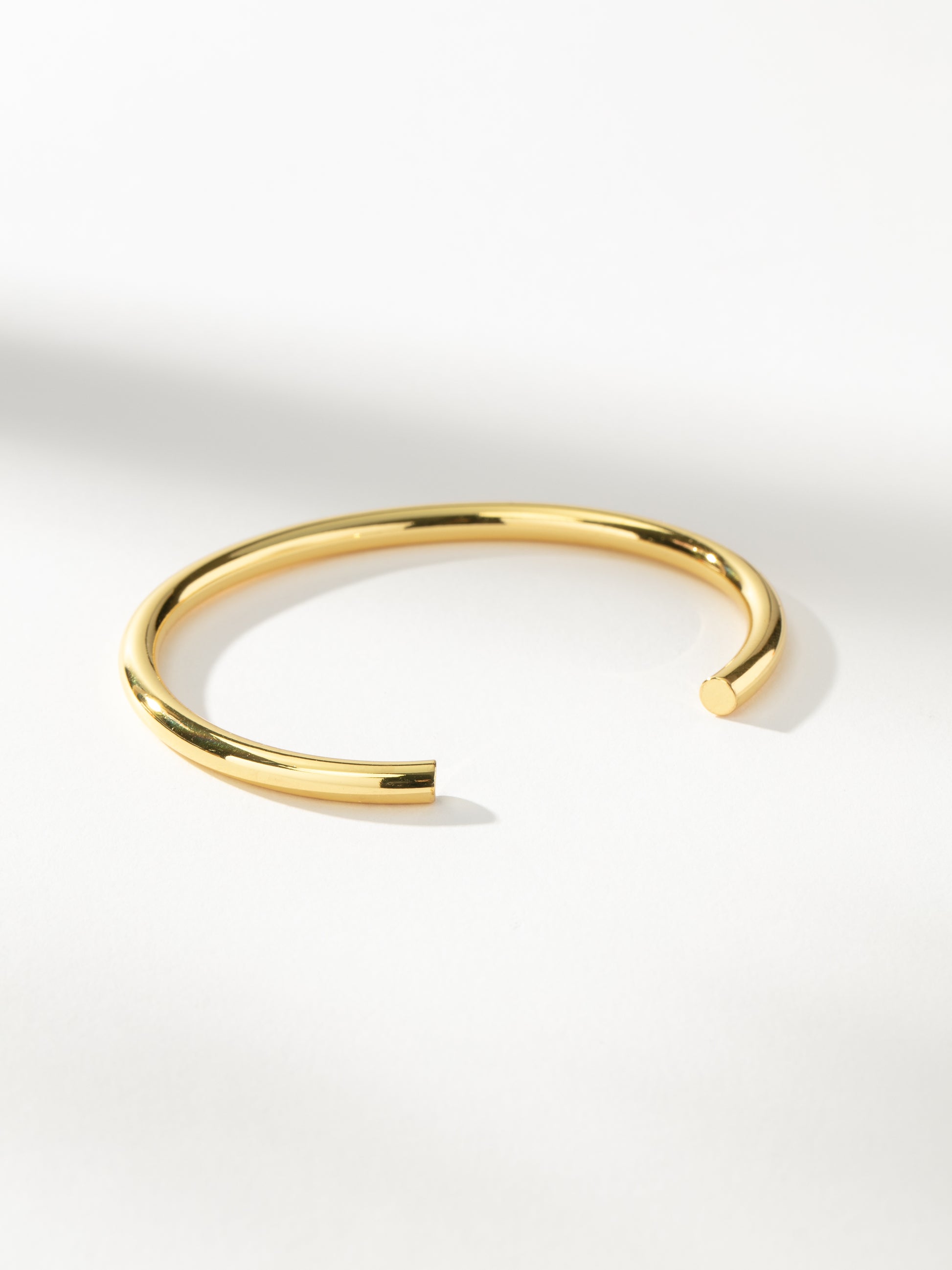 Simple Open Bangle Bracelet in Gold | Uncommon James