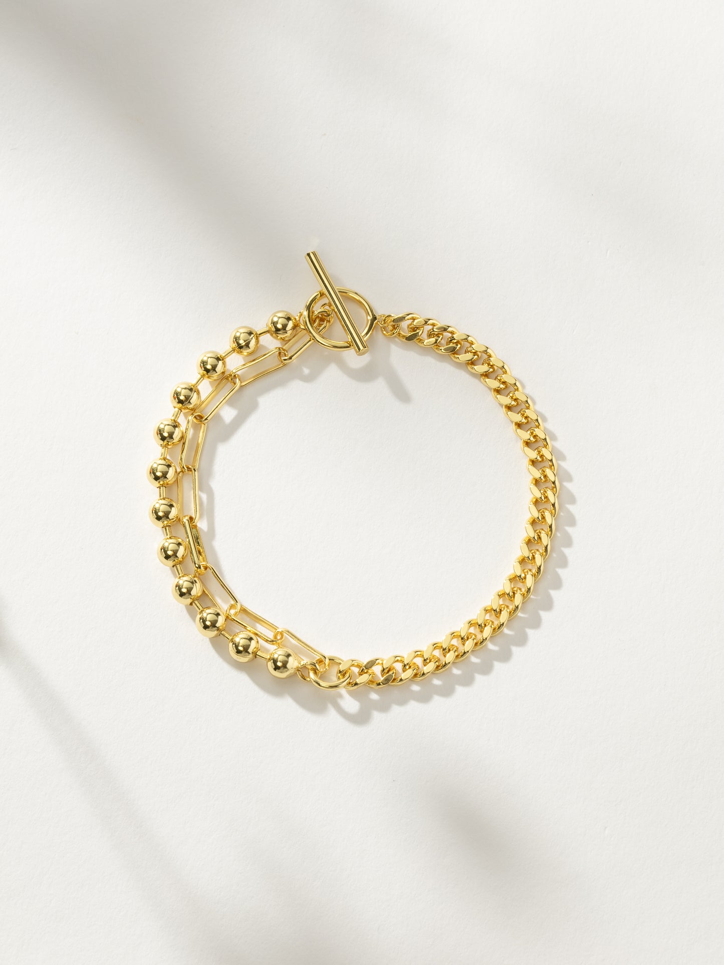 Three's a Party Chain Bracelet | Gold | Product Image | Uncommon James