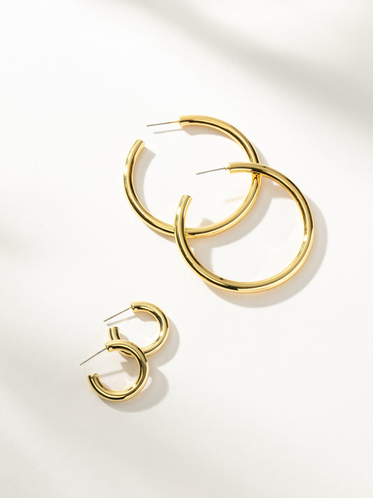 Classic Thick Gold Hoop Earrings | Gold Small | Product Image | Uncommon James