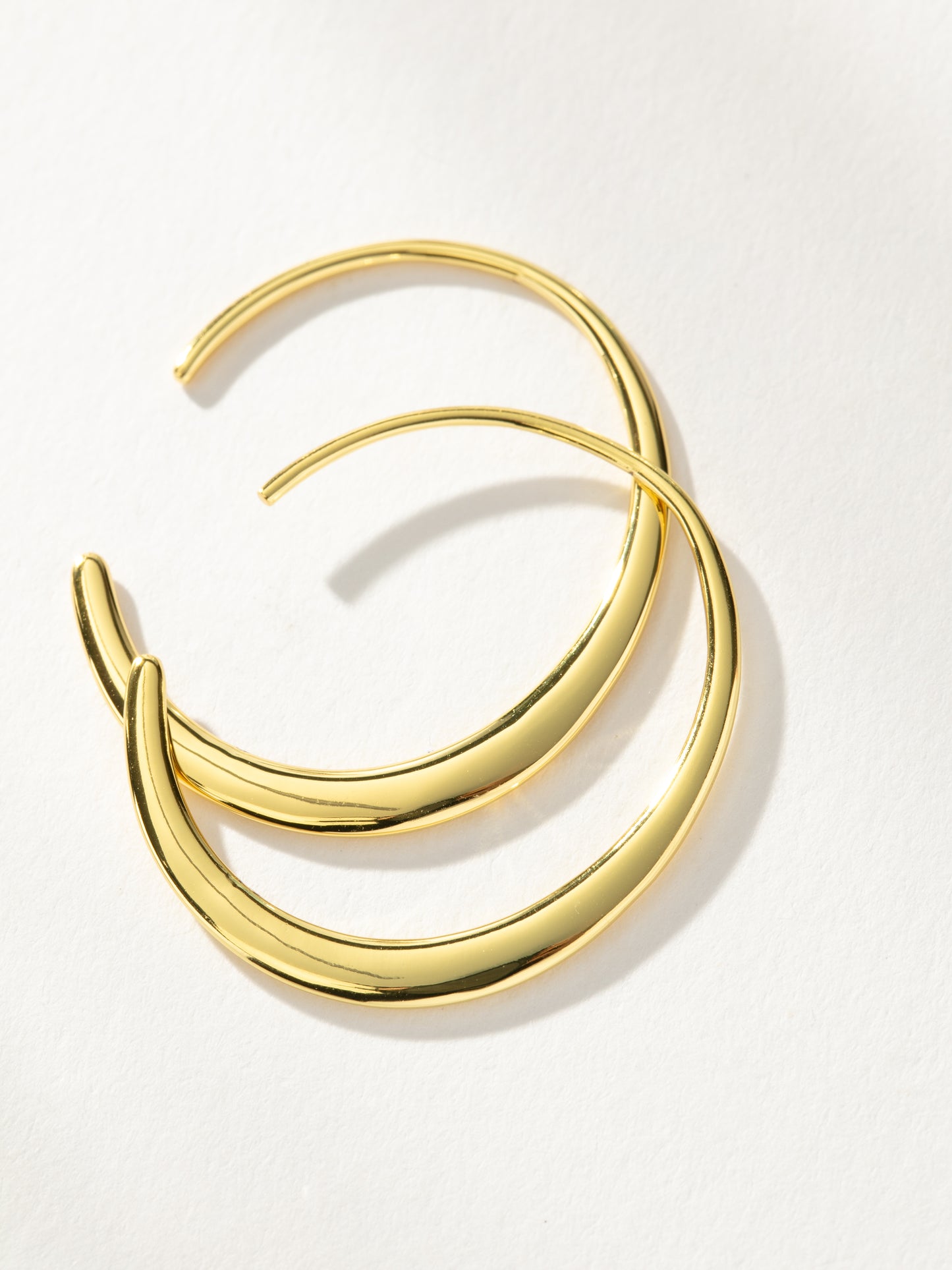 Crescent Hoops | Gold | Product Detail Image | Uncommon James