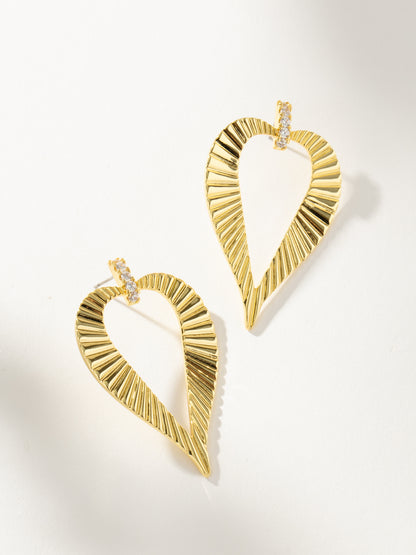 Honeymoon Statement Heart Earrings in Gold Uncommon James Honeymoon Statement Heart Earrings in Gold Uncommon James