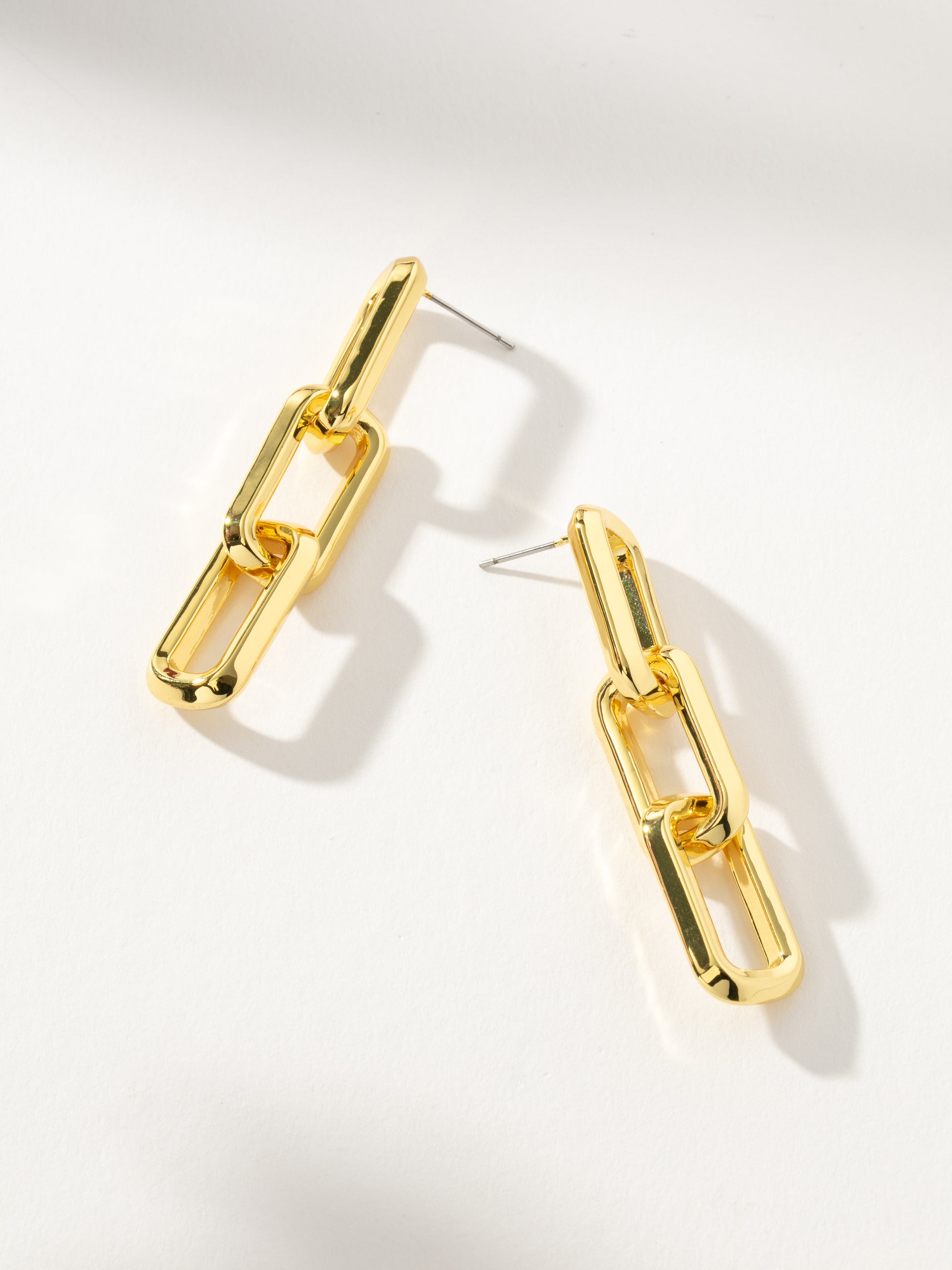 Triple Link Earrings | Gold | Product Image | Uncommon James