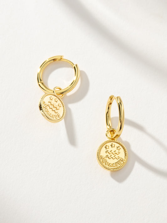 Zodiac Huggies | Gold Aquarius | Product Image | Uncommon James