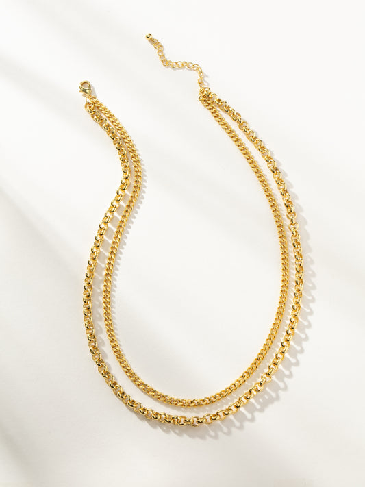 Double Up Chain Necklace | Gold | Product Image | Uncommon James