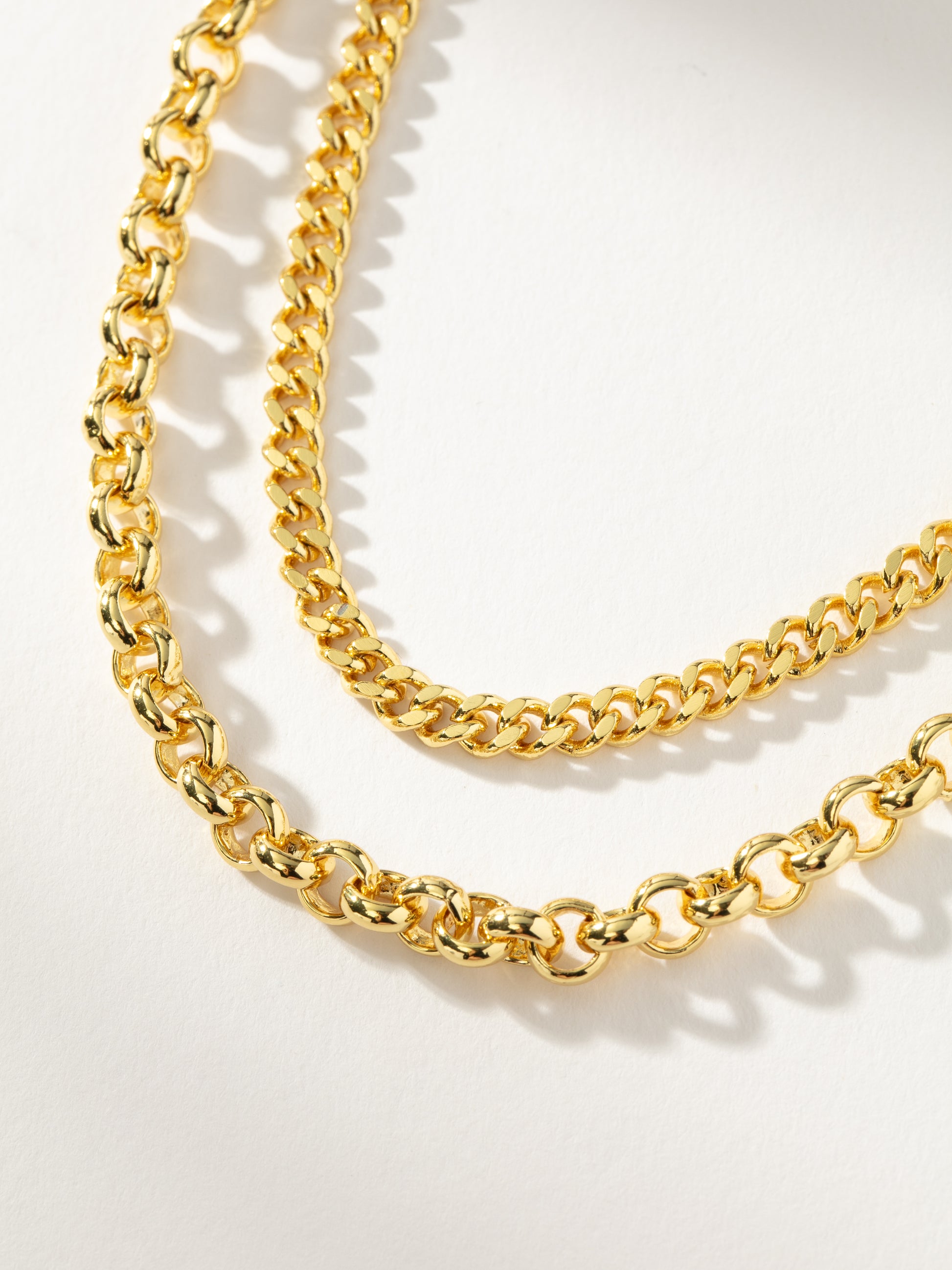 Double Up Chain Necklace | Gold | Product Detail Image | Uncommon James