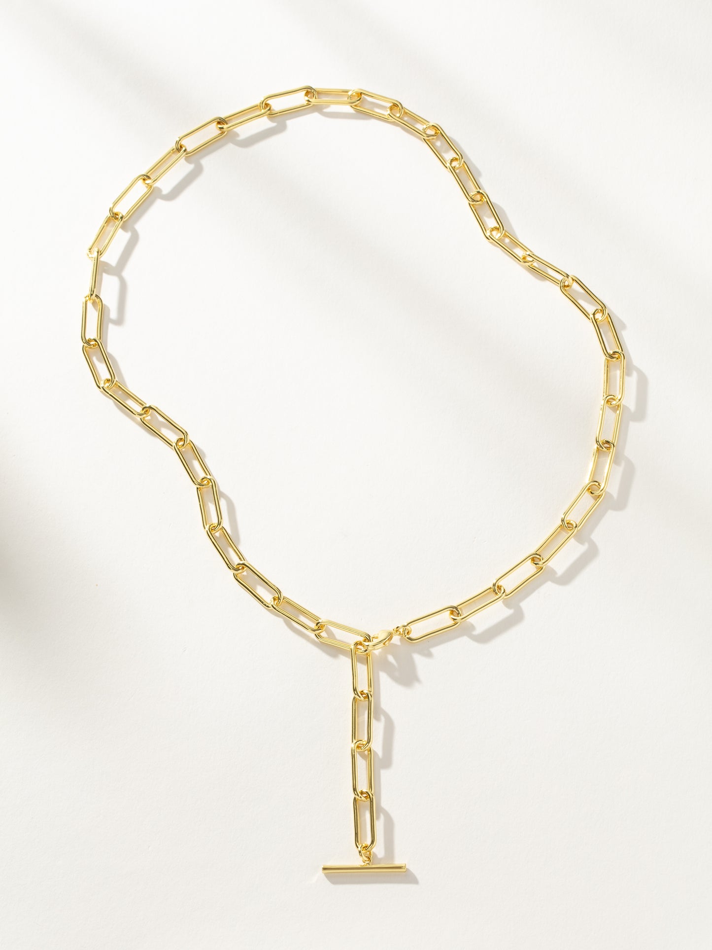 Excessive Chain Lariat Necklace | Gold | Product Image | Uncommon James