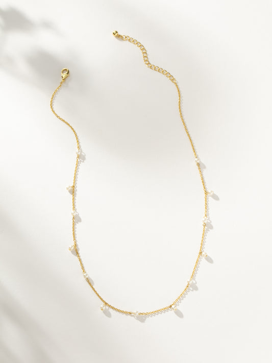 Flirty Pearl Necklace | Gold | Product Image | Uncommon James
