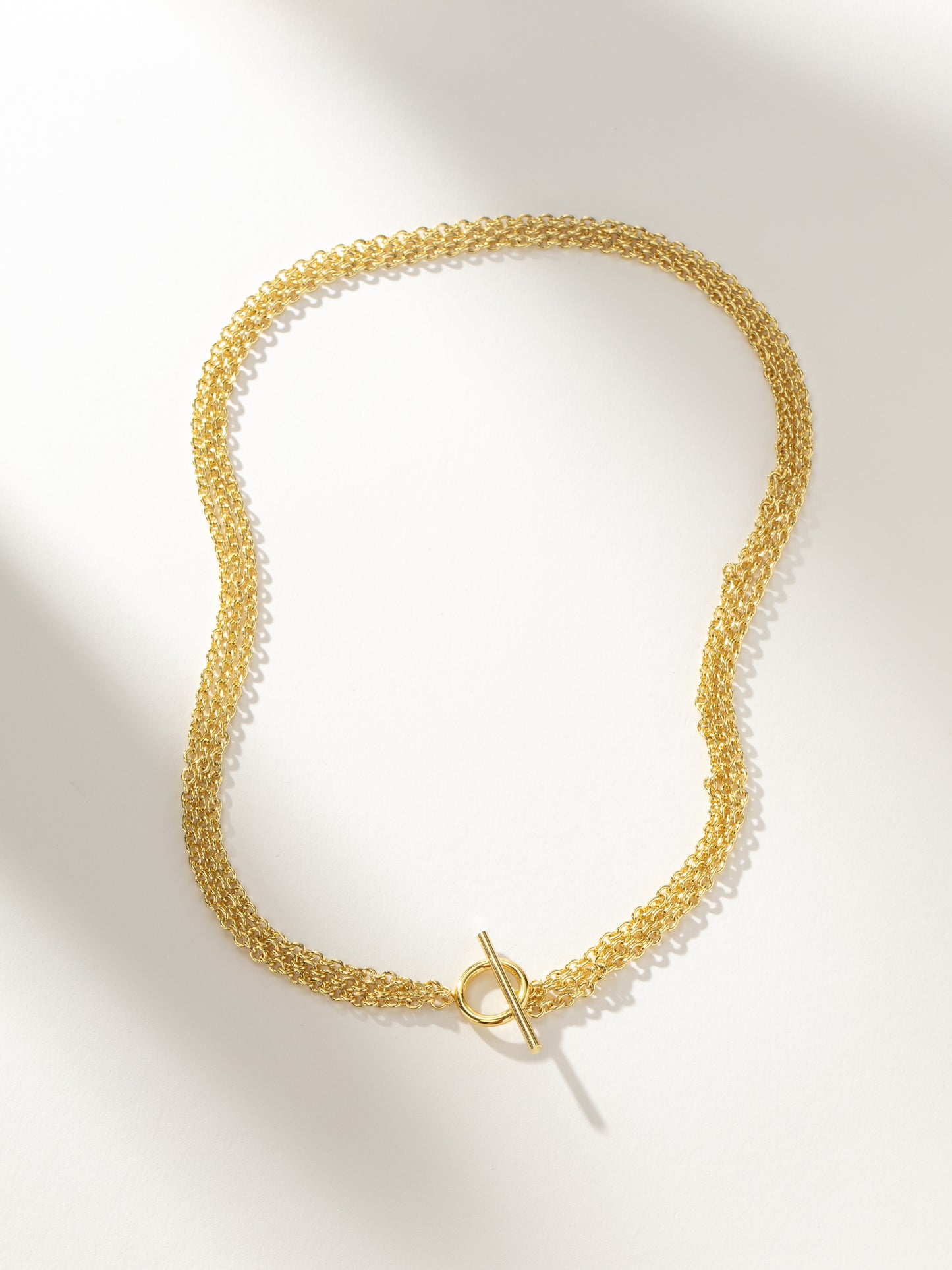 Iconic Triple Chains Necklace | Gold | Product Detail Image 3 | Uncommon James