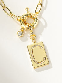 Initial Chain and Pendant Necklace in Gold | Uncommon James