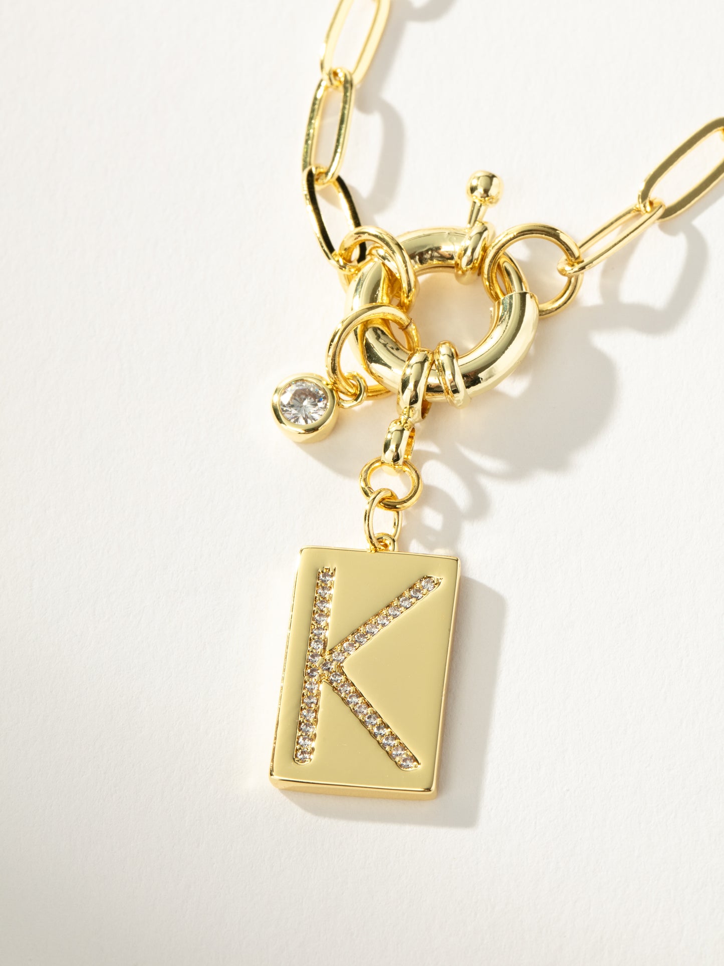 Initial Chain Necklace | Gold K | Product Detail Image | Uncommon James