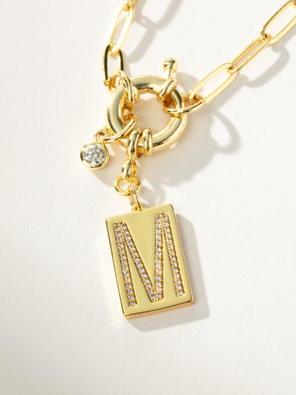 ["Initial Chain Necklace ", " Gold M ", " Product Detail Image ", " Uncommon James"]