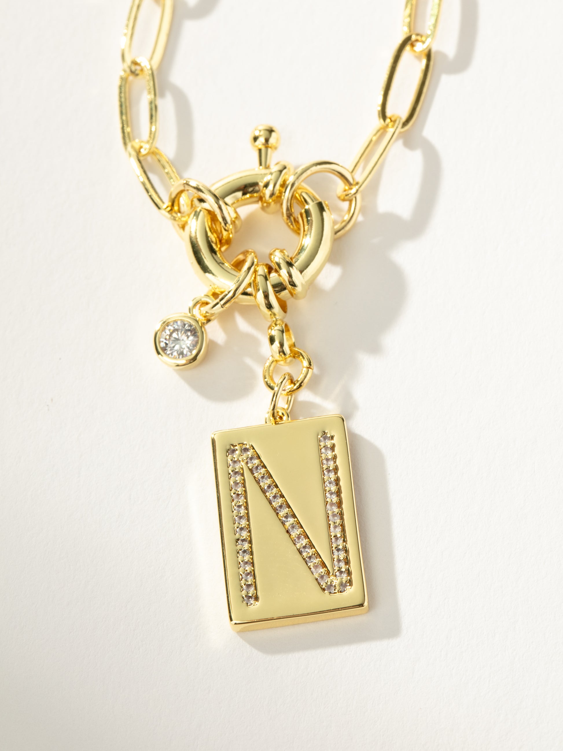 Initial Chain Necklace | Gold N | Product Detail Image | Uncommon James