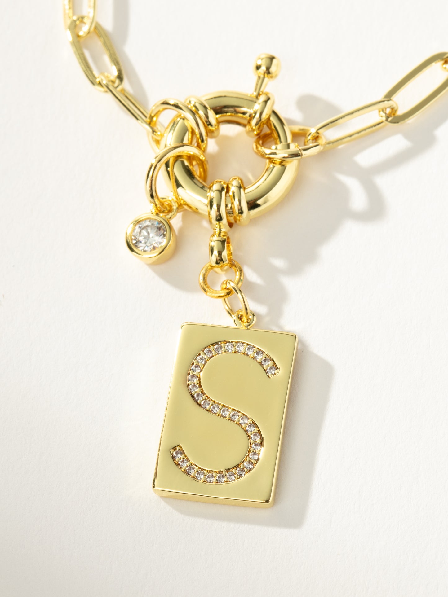 Initial Chain Necklace | Gold S | Product Detail Image | Uncommon James