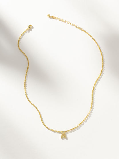 ["Initial Here Necklace ", " Gold ", " Product Image ", " Uncommon James"]