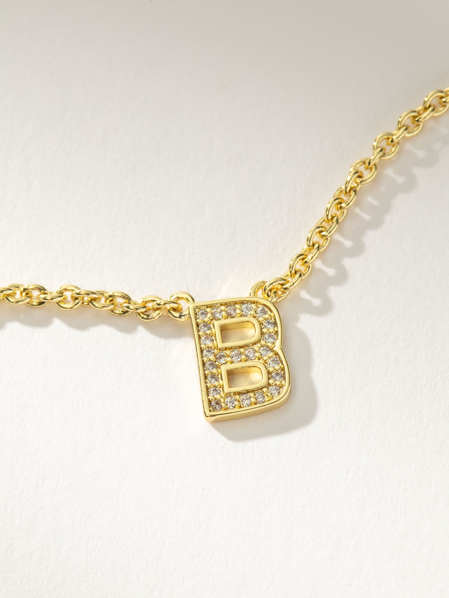 Initial Here Necklace | Gold B | Product Detail Image | Uncommon James