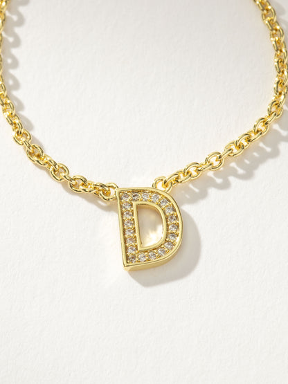 ["Initial Here Necklace ", " Gold D ", " Product Detail Image ", " Uncommon James"]