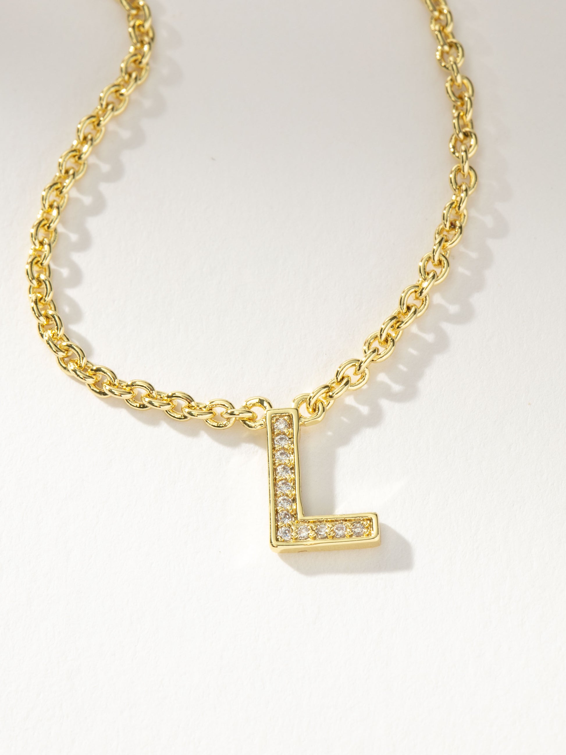 Initial Here Necklace | Gold L | Product Detail Image | Uncommon James