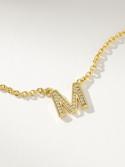 ["Initial Here Necklace ", " Gold M ", " Product Detail Image ", " Uncommon James"]