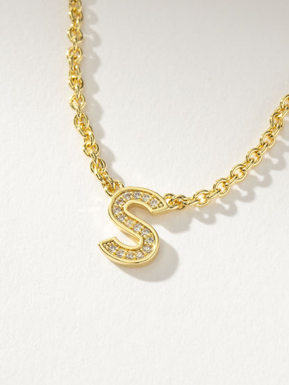 ["Initial Here Necklace ", " Gold S ", " Product Detail Image ", " Uncommon James"]