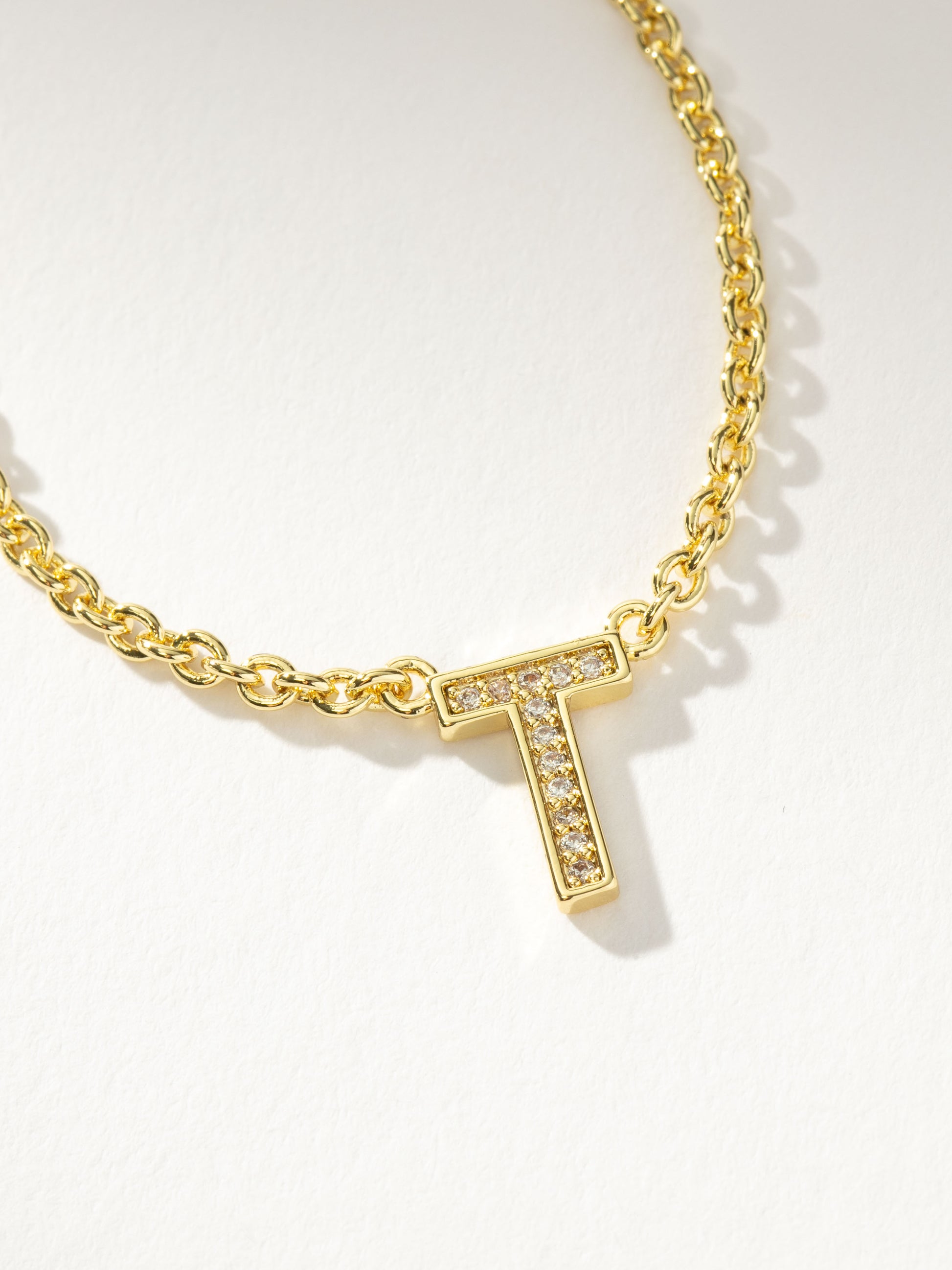 Initial Here Necklace | Gold T | Product Detail Image | Uncommon James
