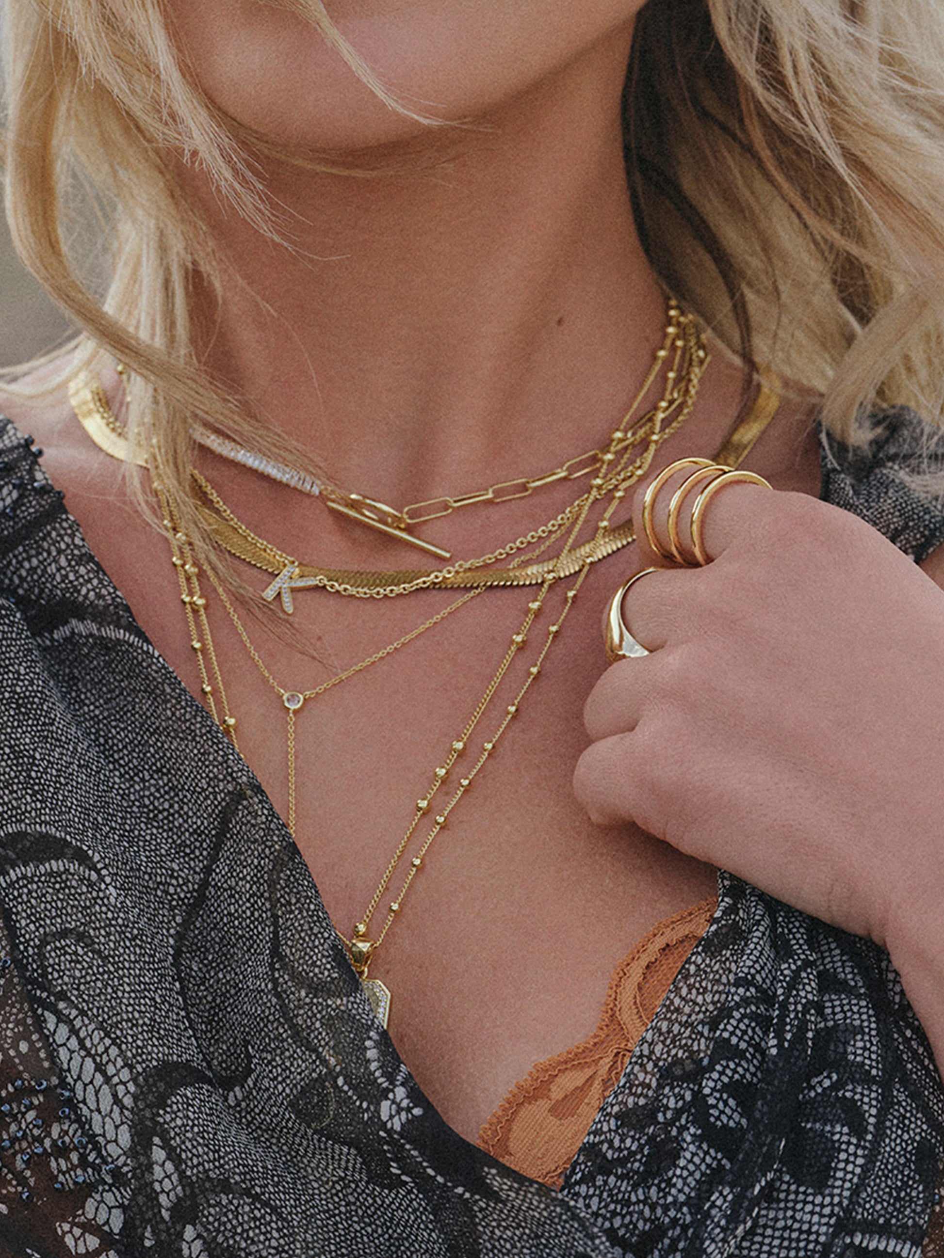 Little Things Lariat Necklace | Gold | KC Image | Uncommon James