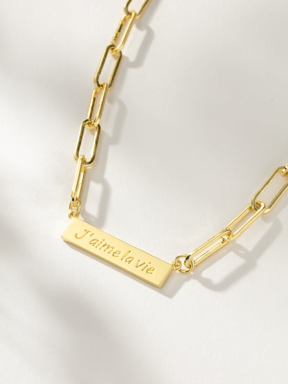 ["Love Life Necklace ", " Gold ", " Product Detail Image ", " Uncommon James"]