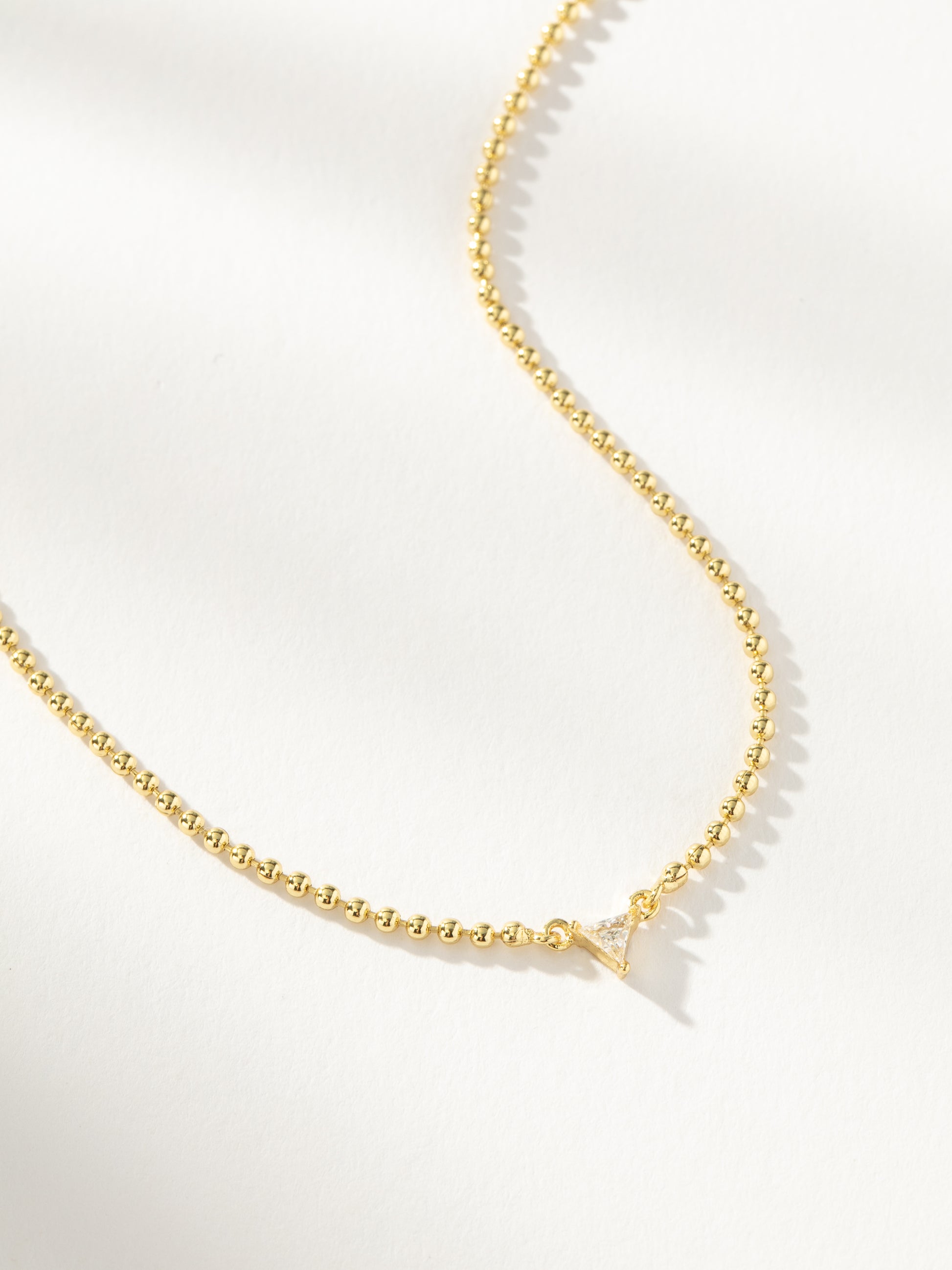 Love Triangle Necklace | Gold | Product Detail Image | Uncommon James