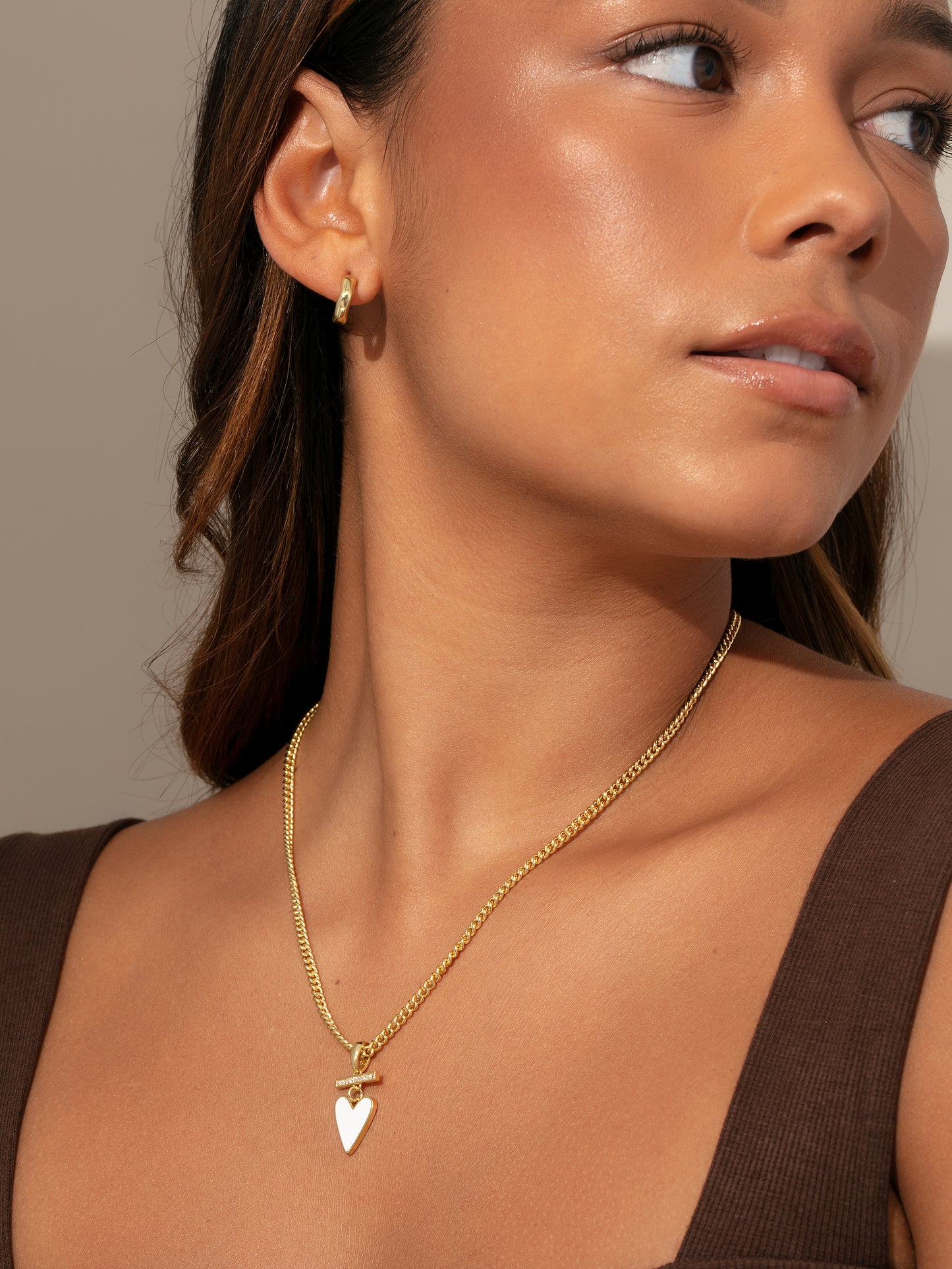 Pure Heart Necklace | Gold | Model Image | Uncommon James