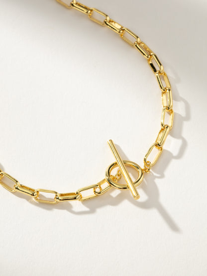 ["Staple Chain Necklace ", " Gold ", " Product Detail Image ", " Uncommon James"]