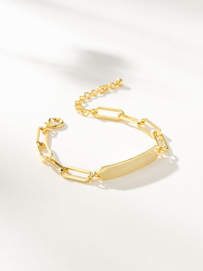 ["Chain and Bar Bracelet ", " Gold ", " Product Detail Image 2 ", " Uncommon James"]