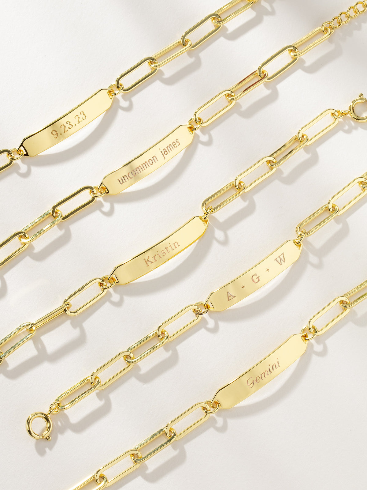 Chain and Bar Bracelet